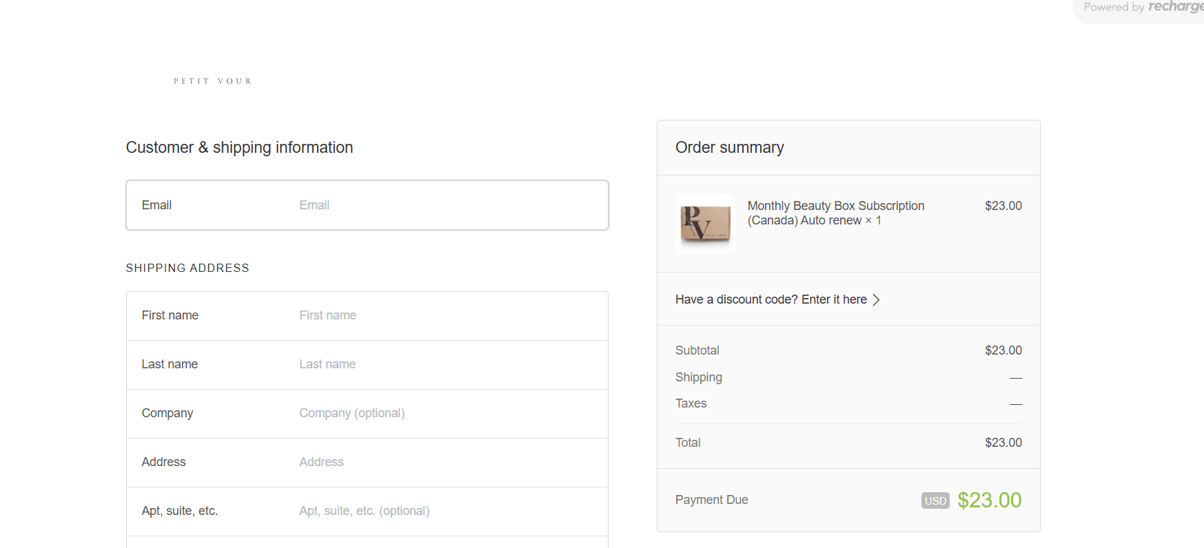 How to apply Petit Vour coupon code